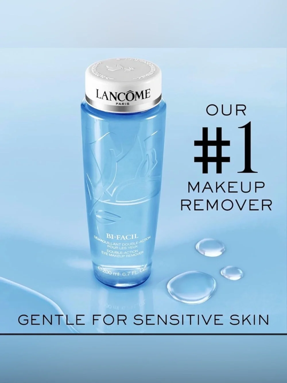 Lancôme Bi-Facil Double-Action Eye Makeup Remover - Blue & White